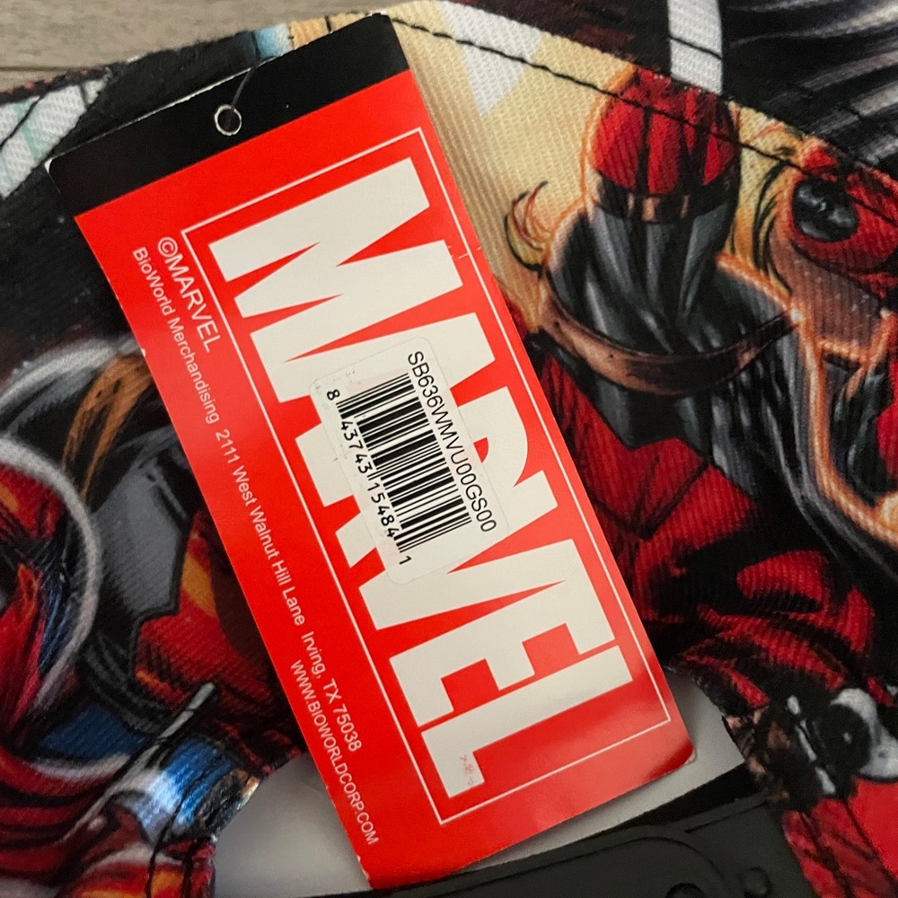 Marvel Kids Cap with Superhero Print - Black and Red - Picture 2 of 4